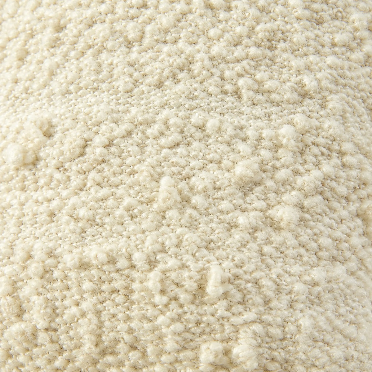 Textured Wool Blend Cushion – Cream