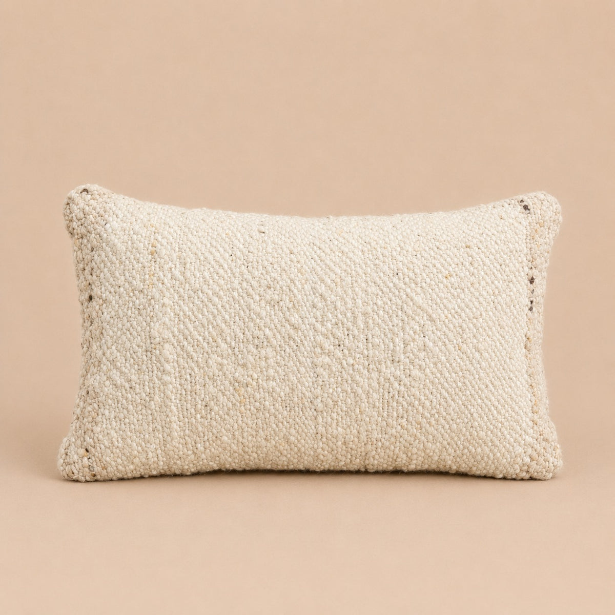 Textured Wool Blend Cushion – Cream