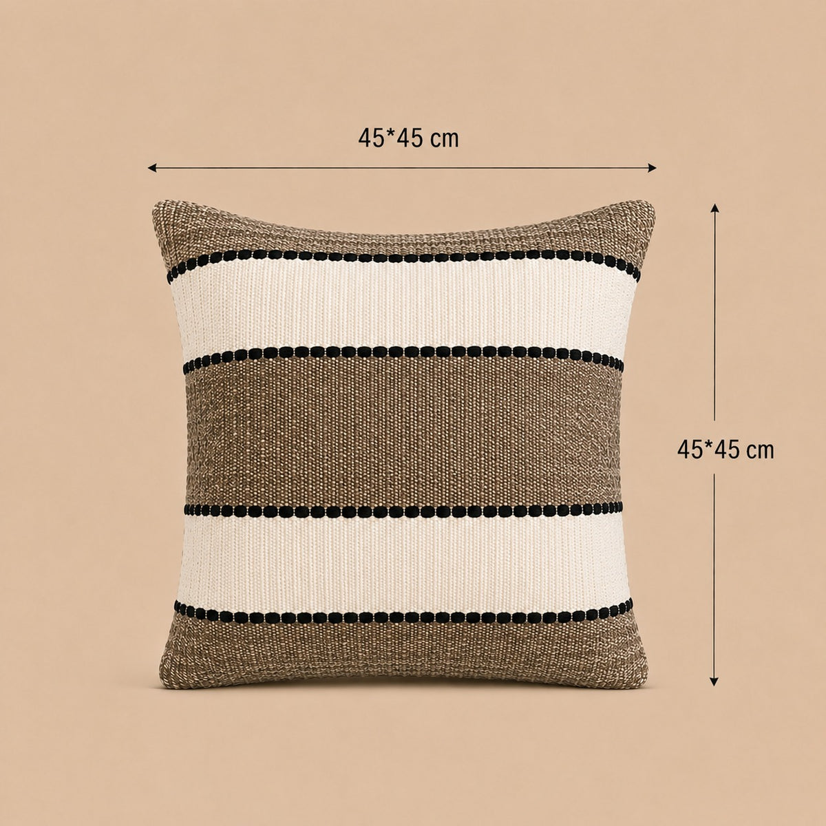 Textured Wool Blend Cushion – Natural