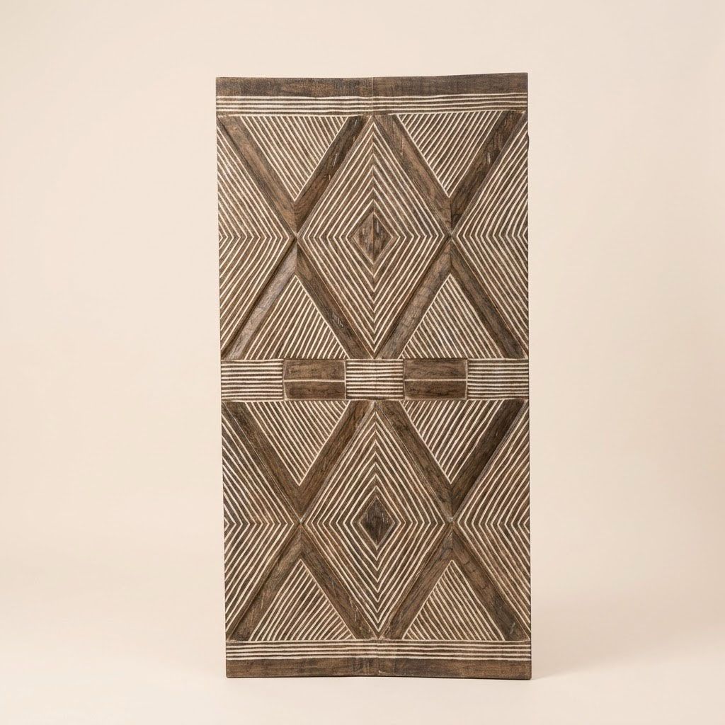 Carved Wooden Wall Panel