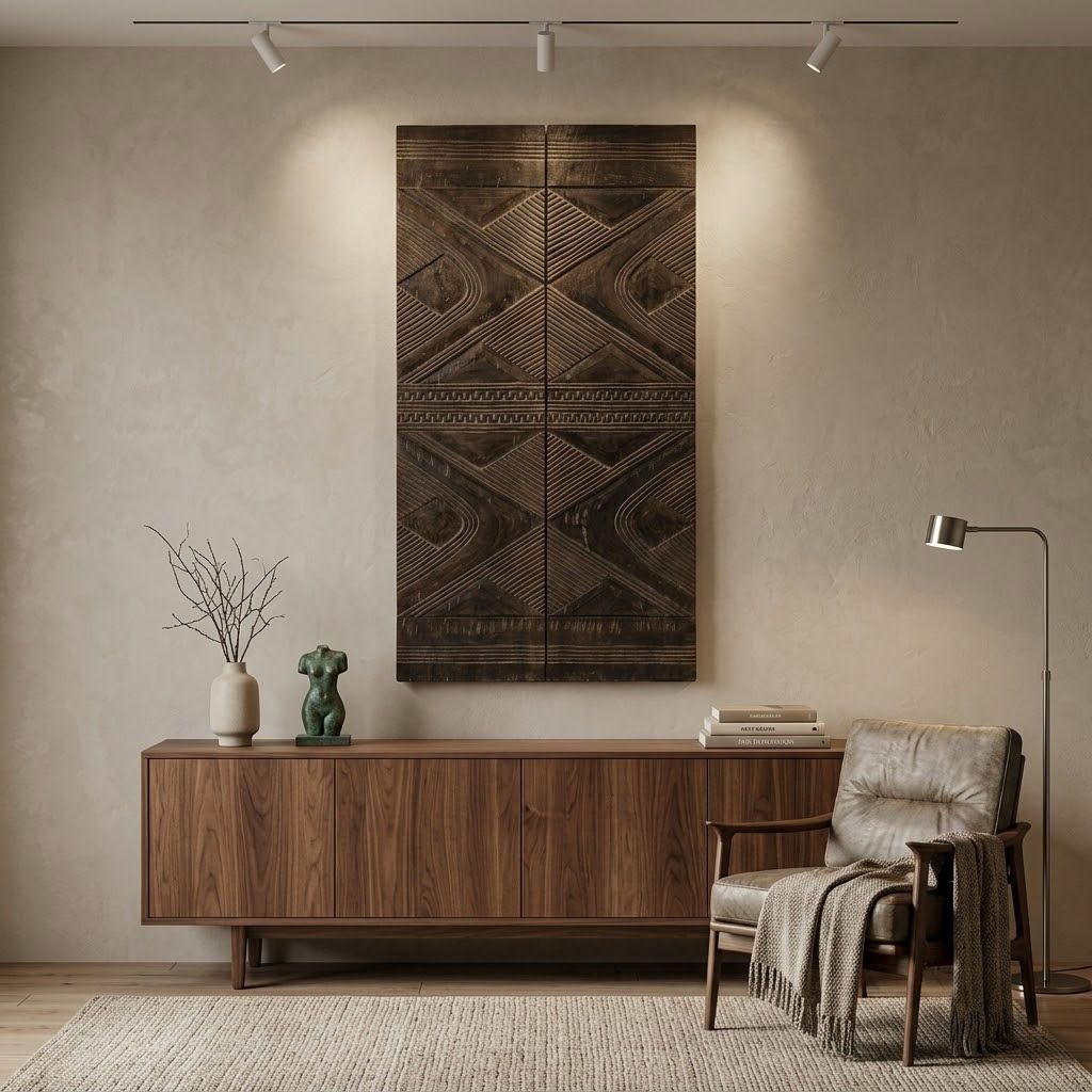 Carved Wooden Wall Panel
