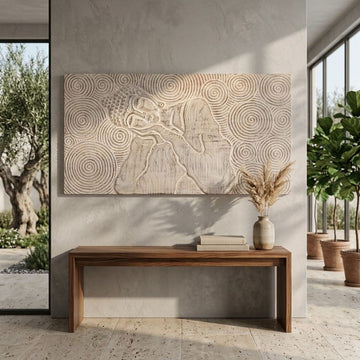 Carved Wooden Wall Art Panel
