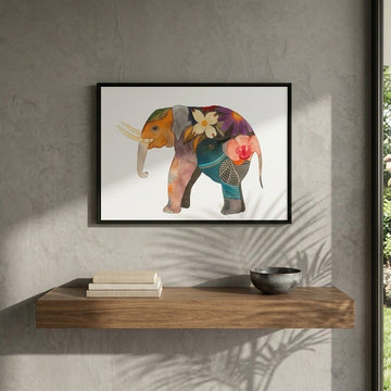 Floral Elephant Wall Art
