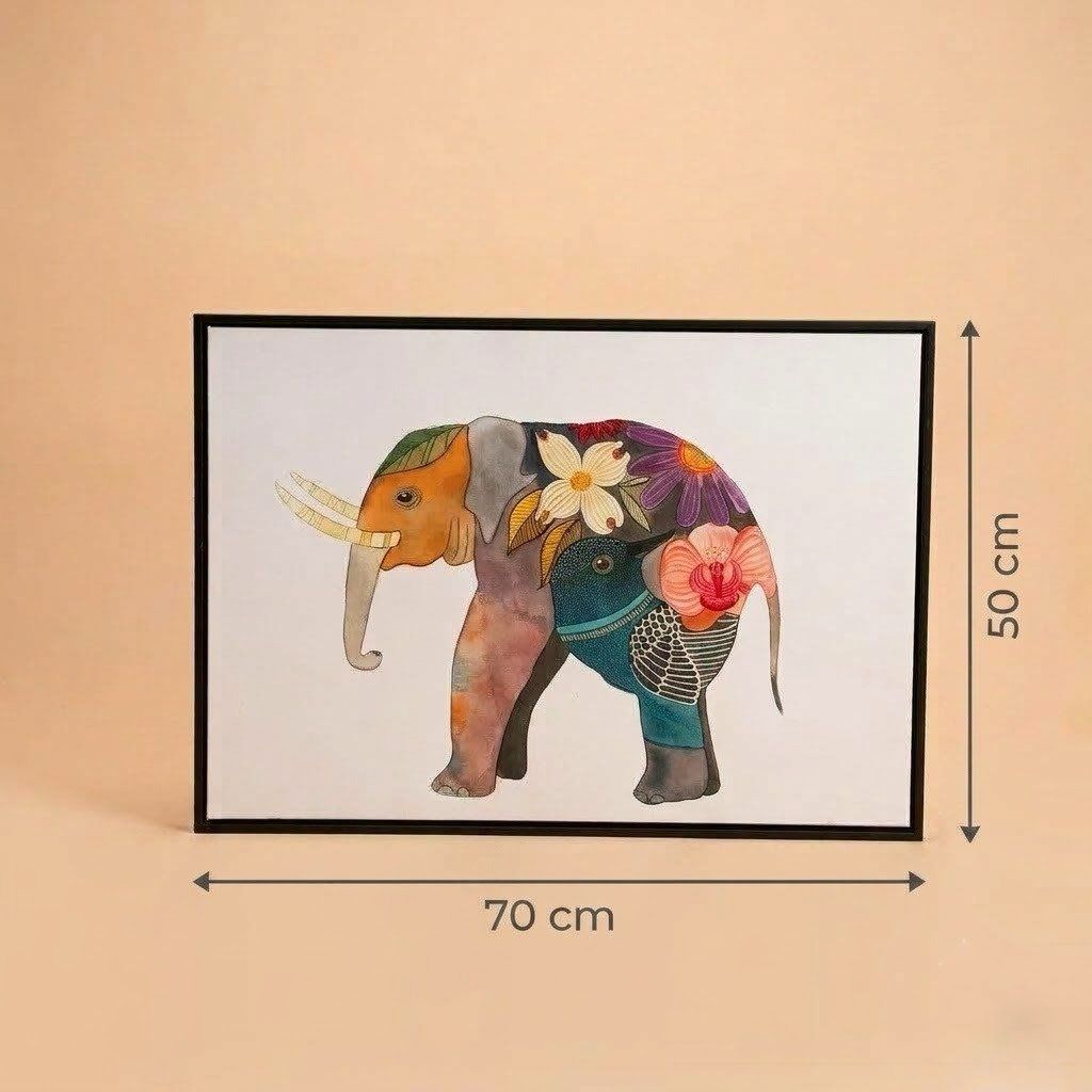 Floral Elephant Wall Art