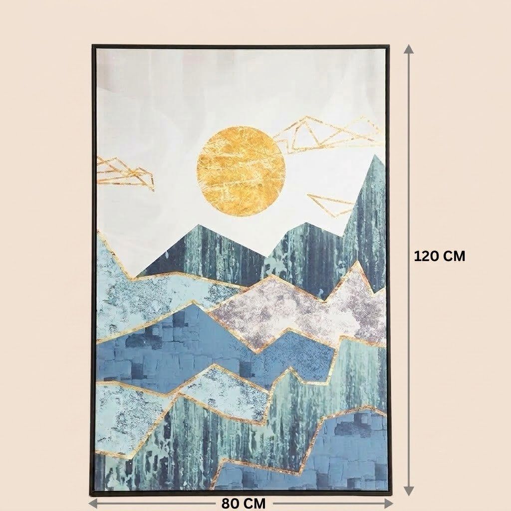 Golden Horizon Abstract Wall Art