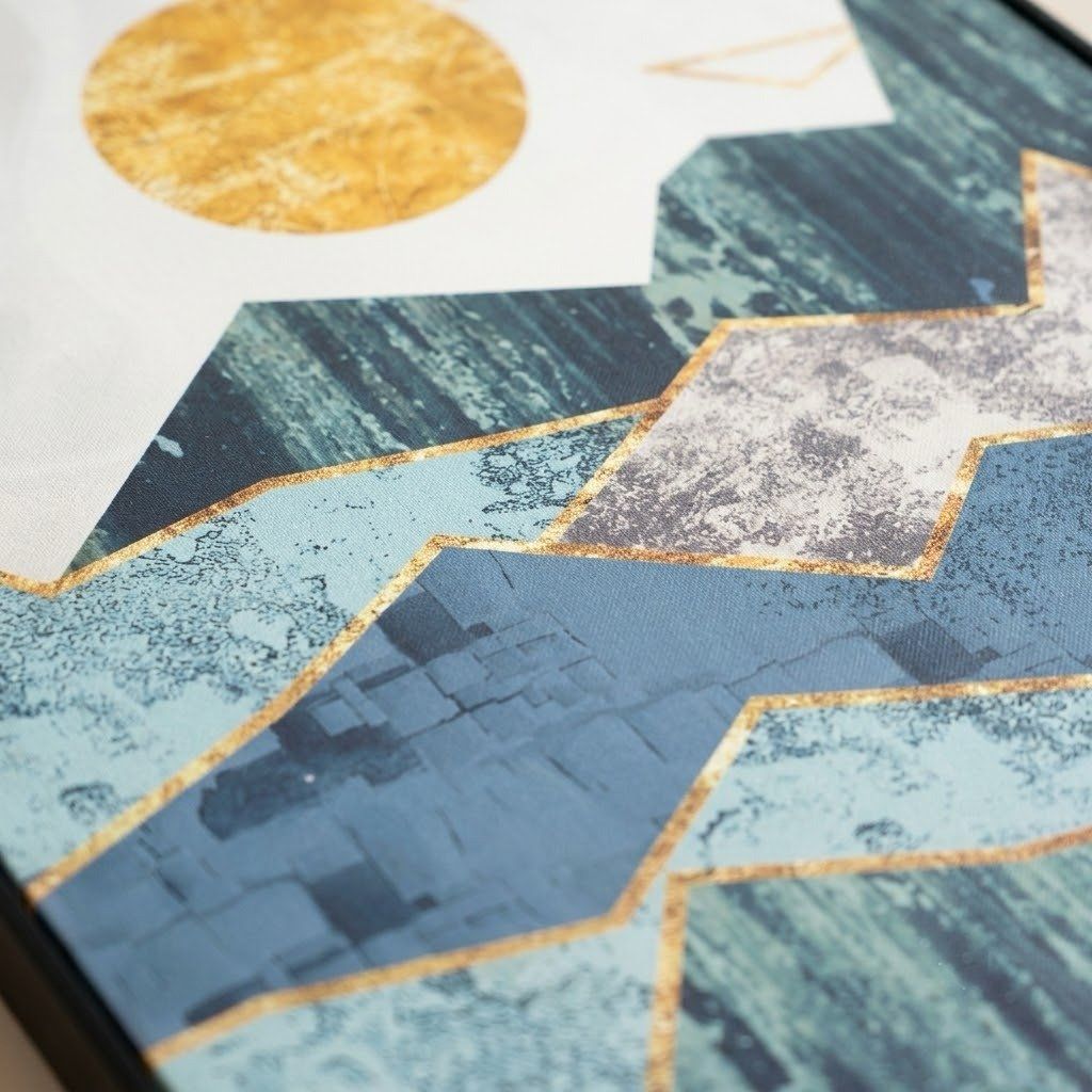 Golden Horizon Abstract Wall Art