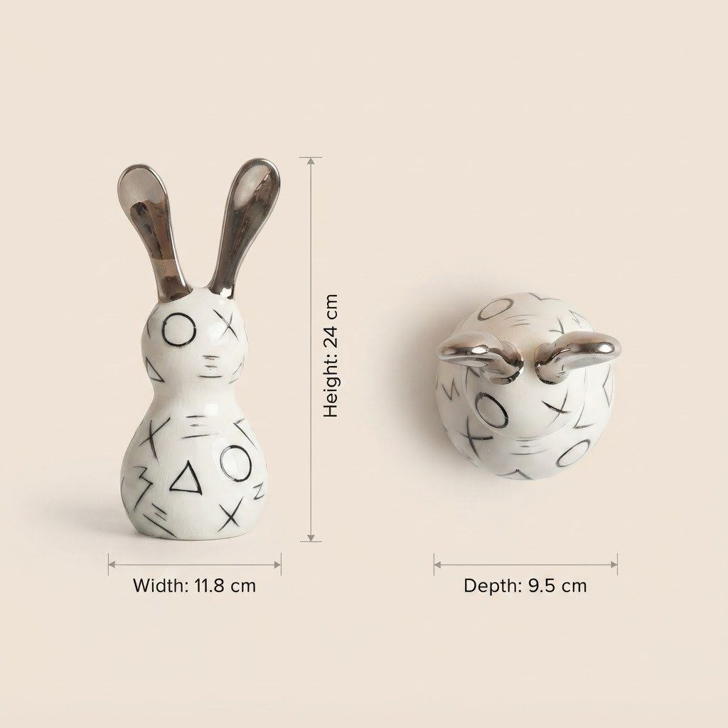 Geometric Rabbit Silver