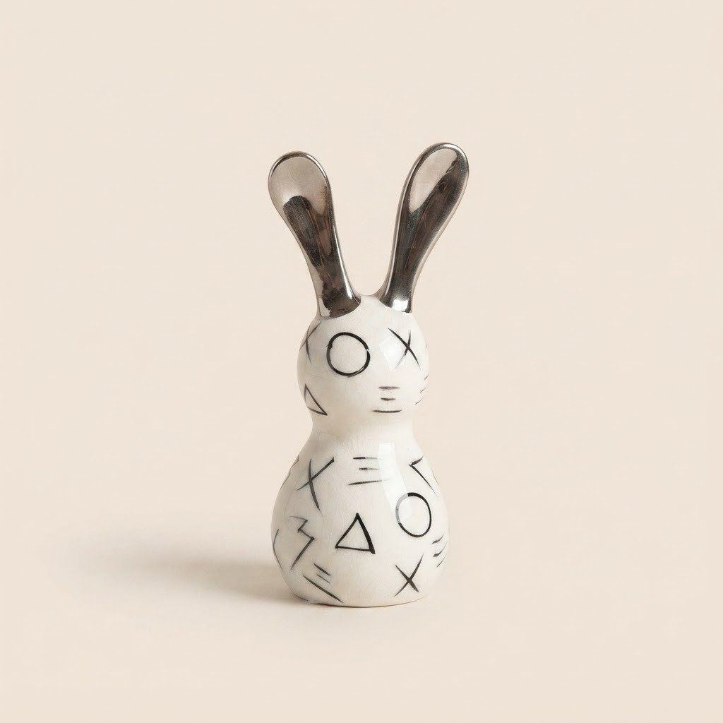 Geometric Rabbit Silver