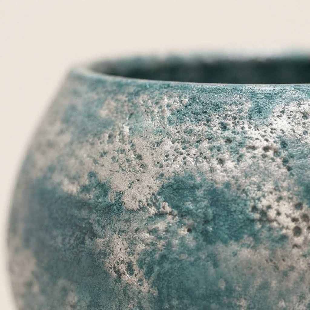 Aqua Stone Bowl Planter