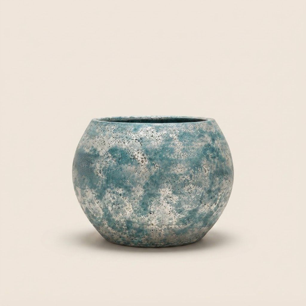Aqua Stone Bowl Planter