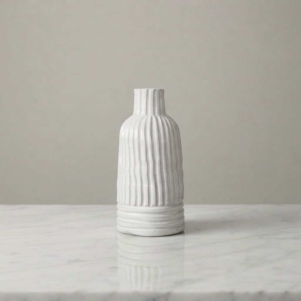 Line ceramic vase