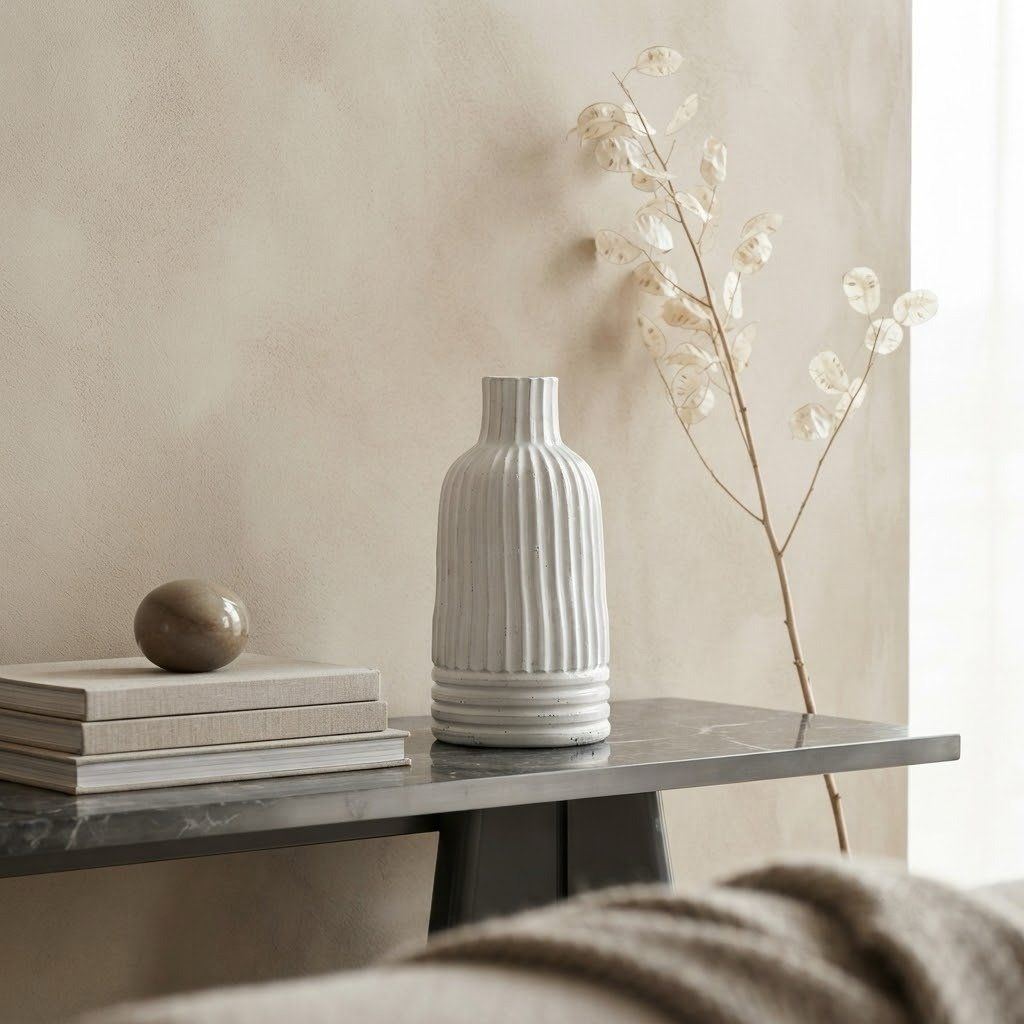 Line ceramic vase