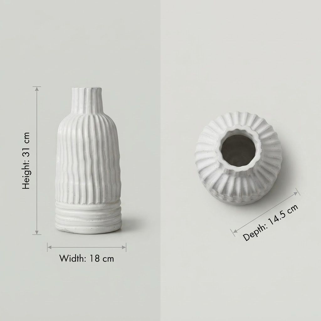 Line ceramic vase
