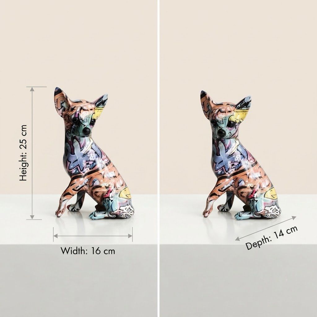 Abstract Resin Puppy Sculpture