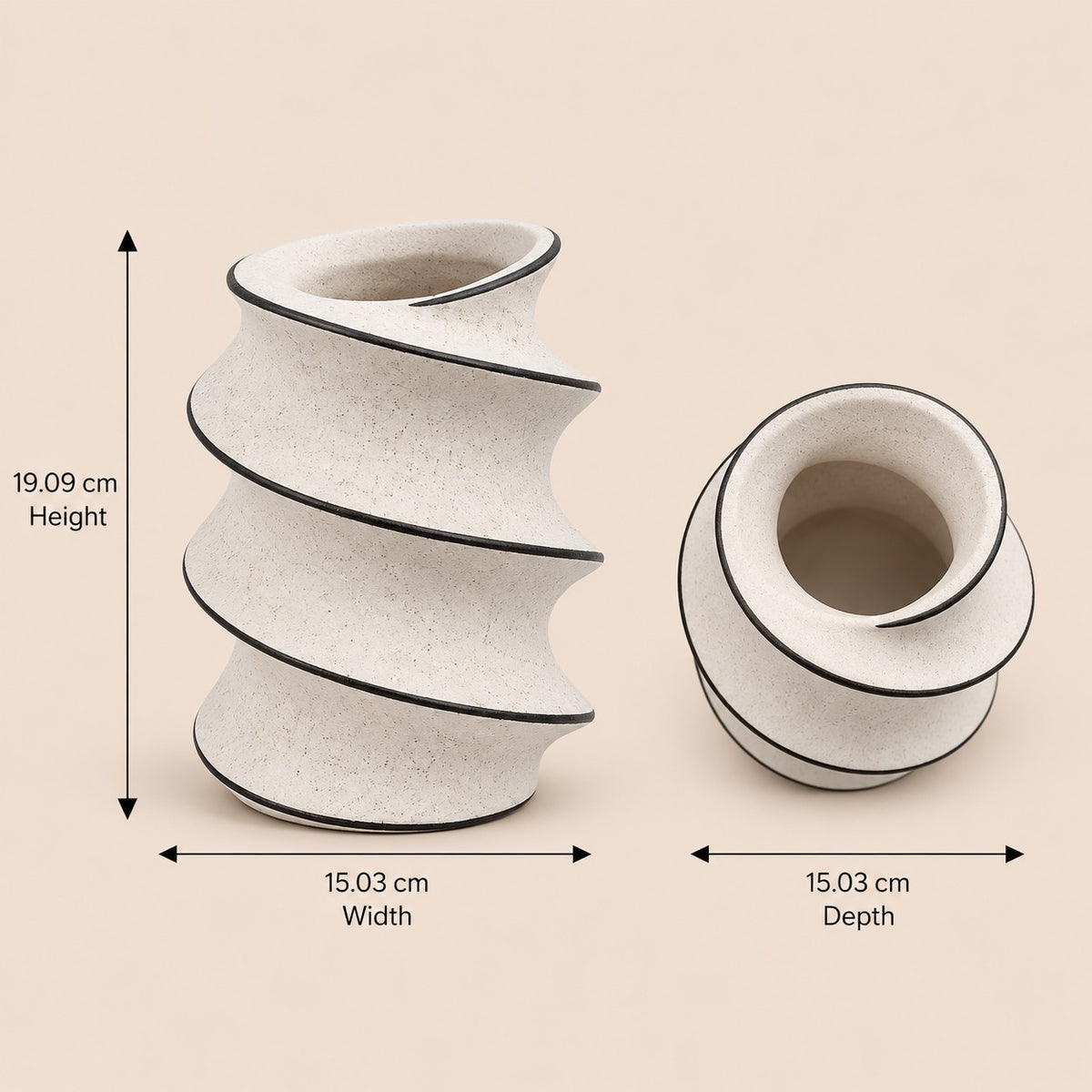 Hand Drawn Spiral Vase