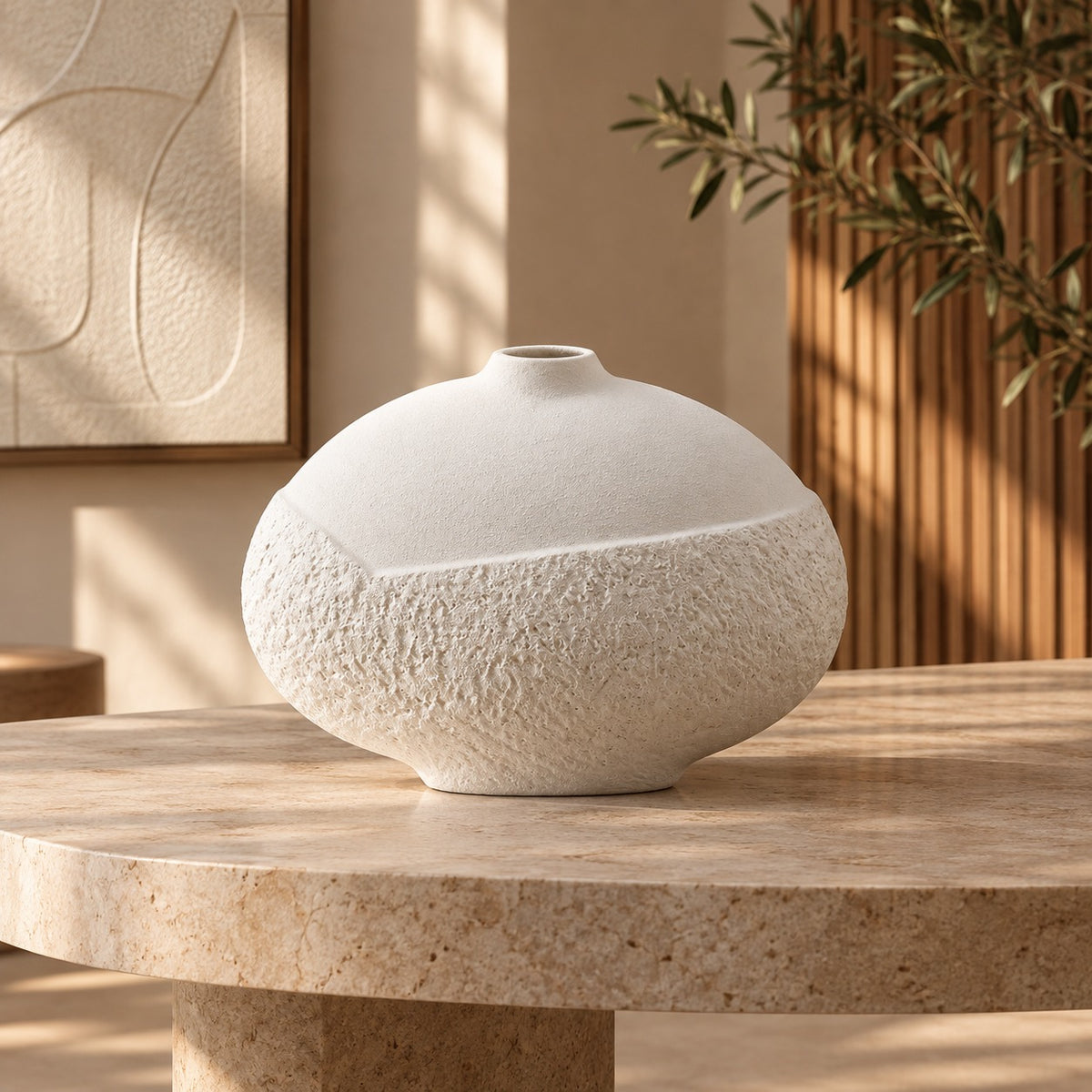Rock Pattern Narrow Mouth Vase