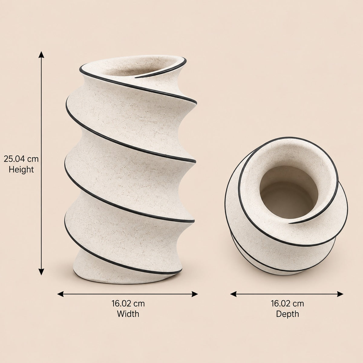Hand Drawn Spiral Vase