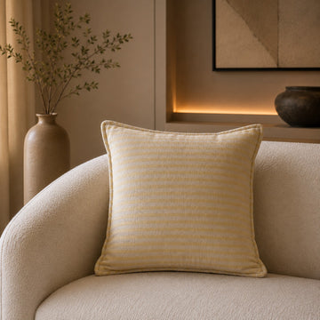 Striped Wool Blend Cushion - Frozen Dew
