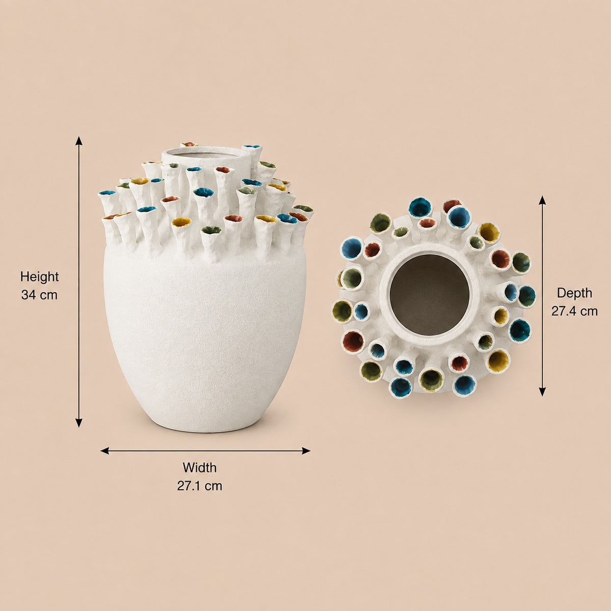 Color Head Vase