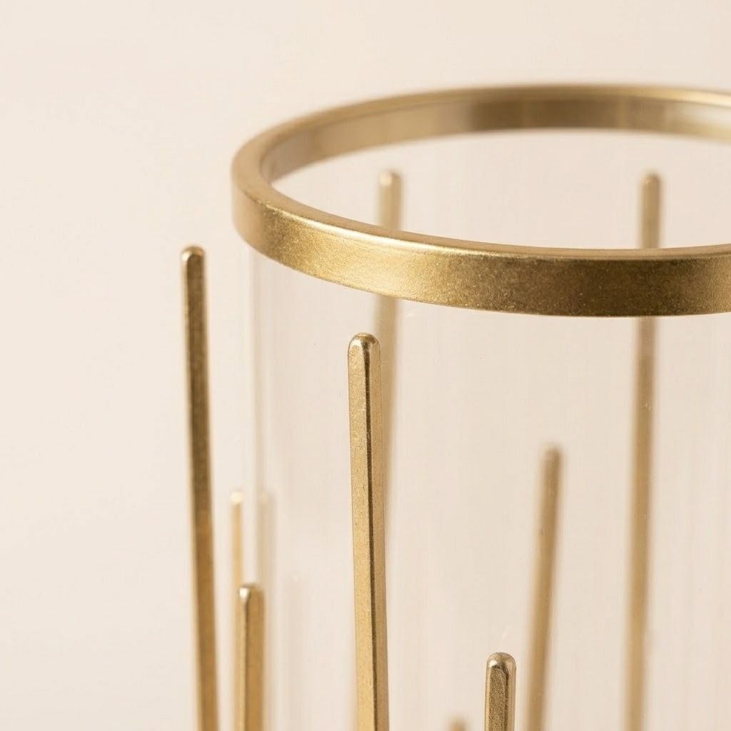 Glass & Metal Vase