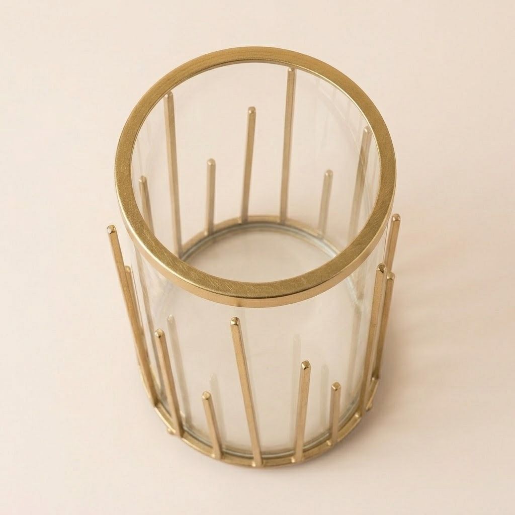 Glass & Metal Vase