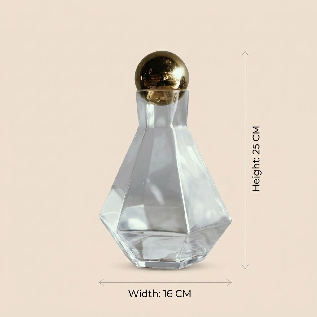 HEXAGONAL GLASS BOTTLE