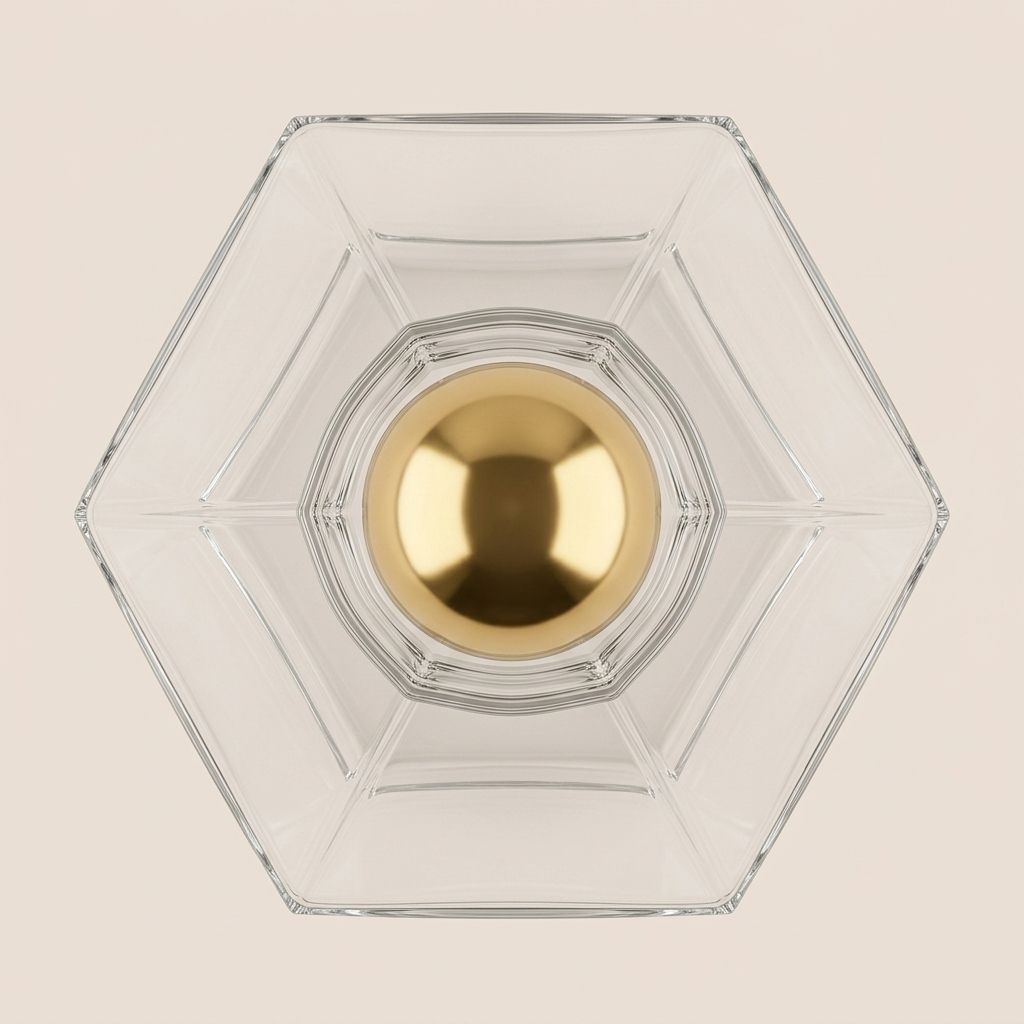 HEXAGONAL GLASS BOTTLE
