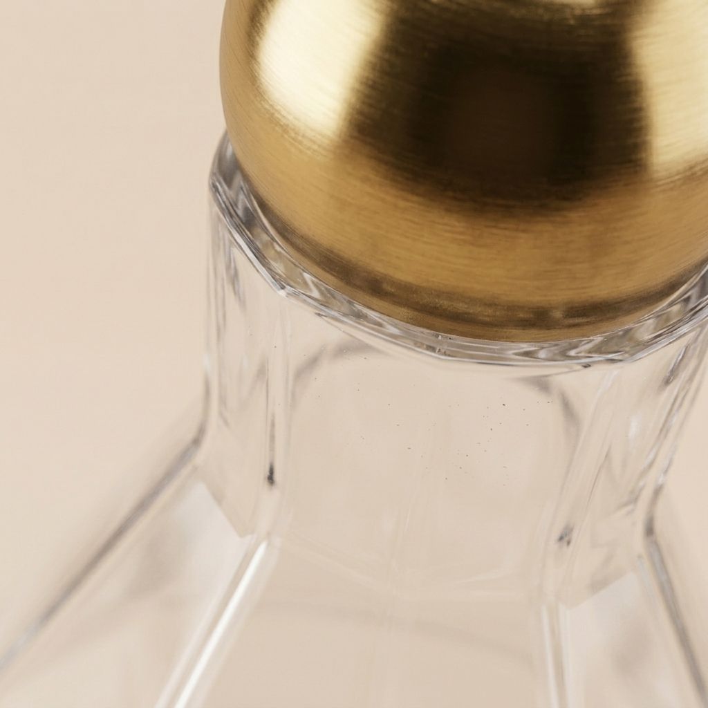 HEXAGONAL GLASS BOTTLE