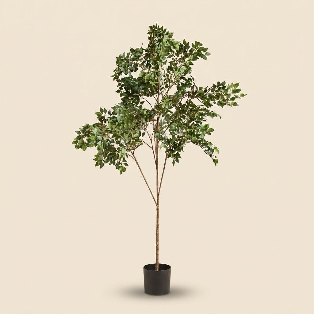 Green Faux Floor Plant