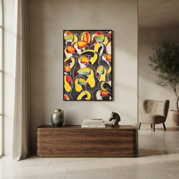 Single-Frame Spray-Paint Wall Art
