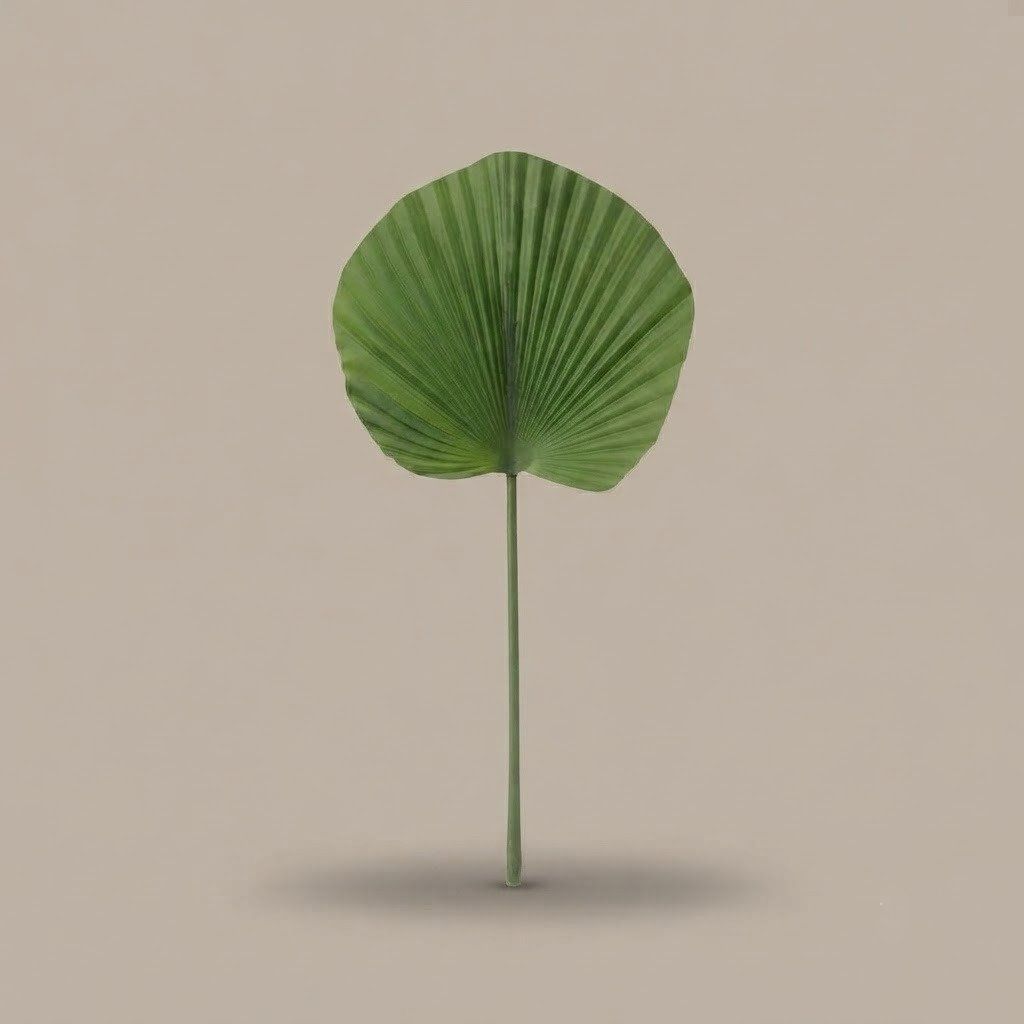 Artificial Palm Leaf Decor Stem