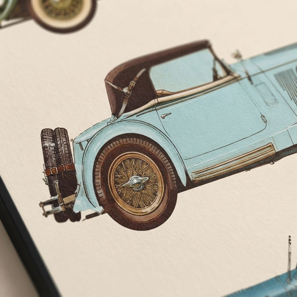 Vintage Car Wall Art