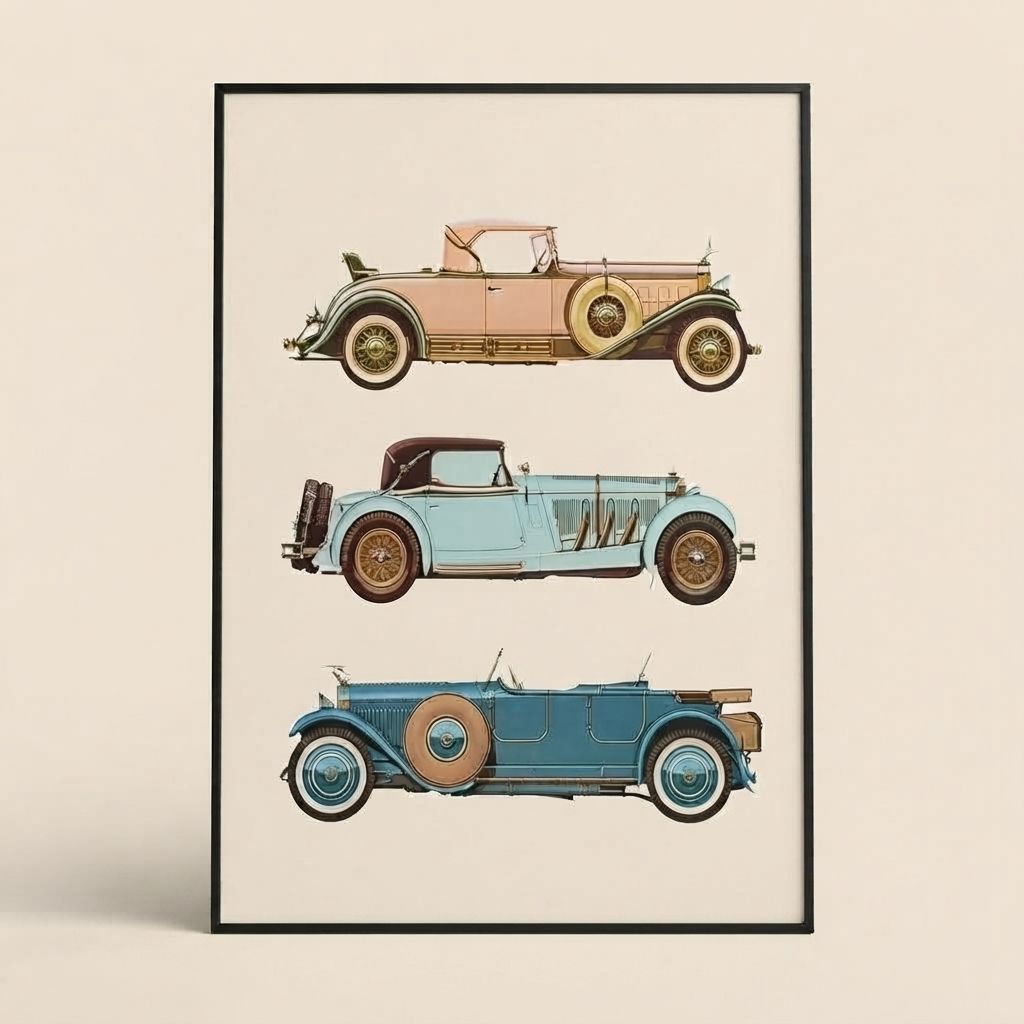 Vintage Car Wall Art
