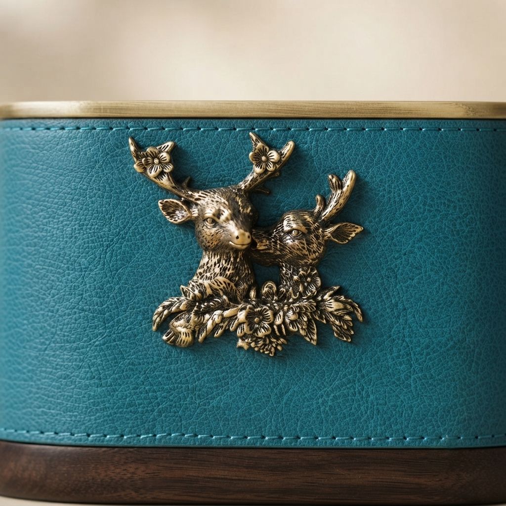 Teal & Brown Tissue Dispenser