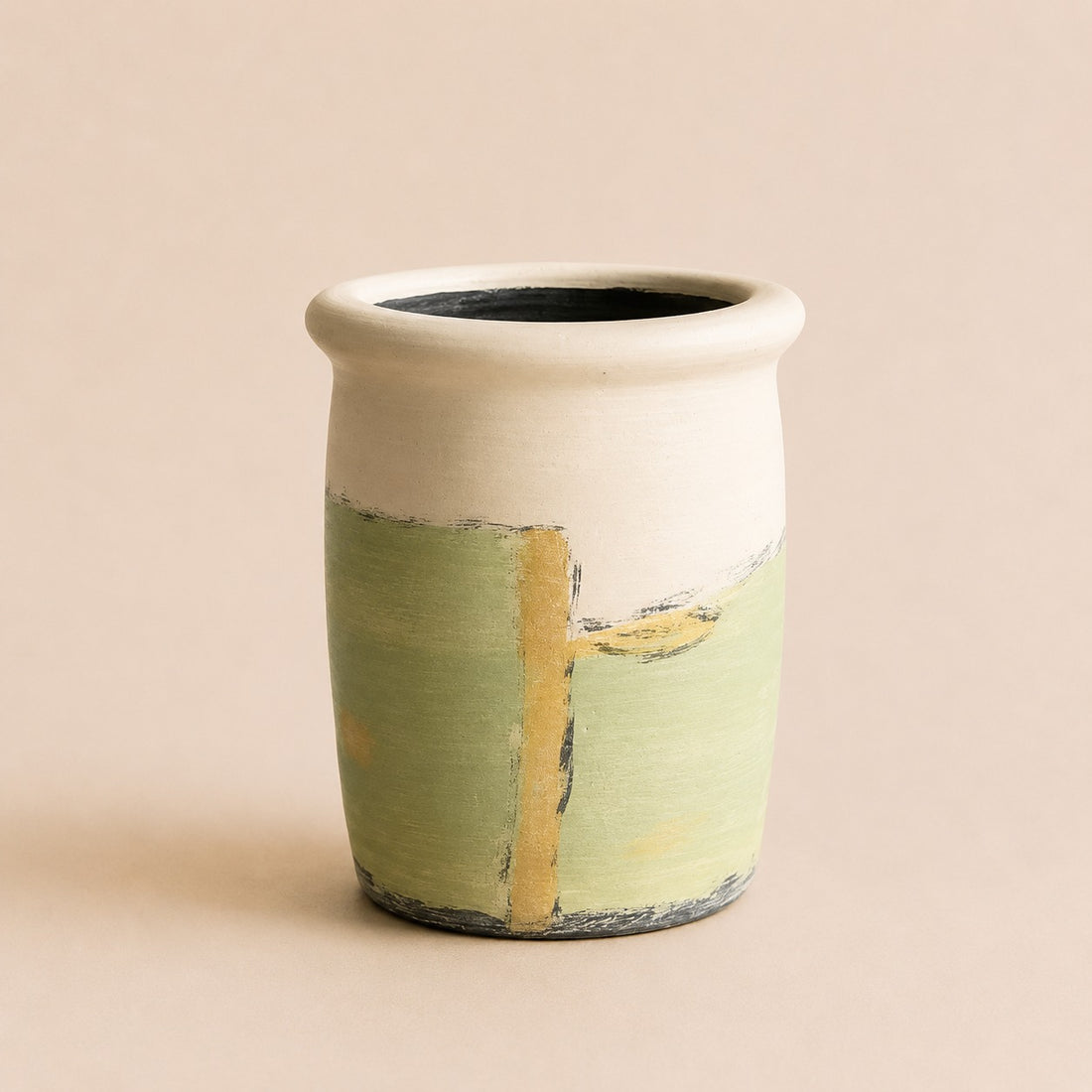 Verdant Brush Clay Pot