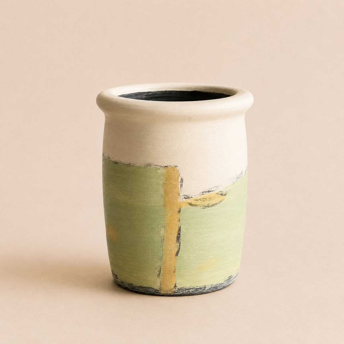 Verdant Brush Clay Pot