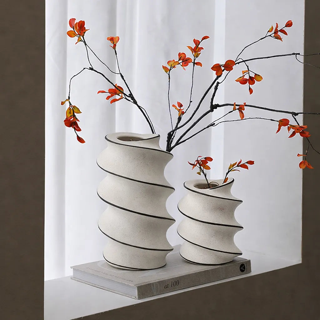 Hand Drawn Spiral Vase