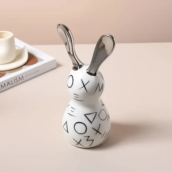 Geometric Rabbit Silver