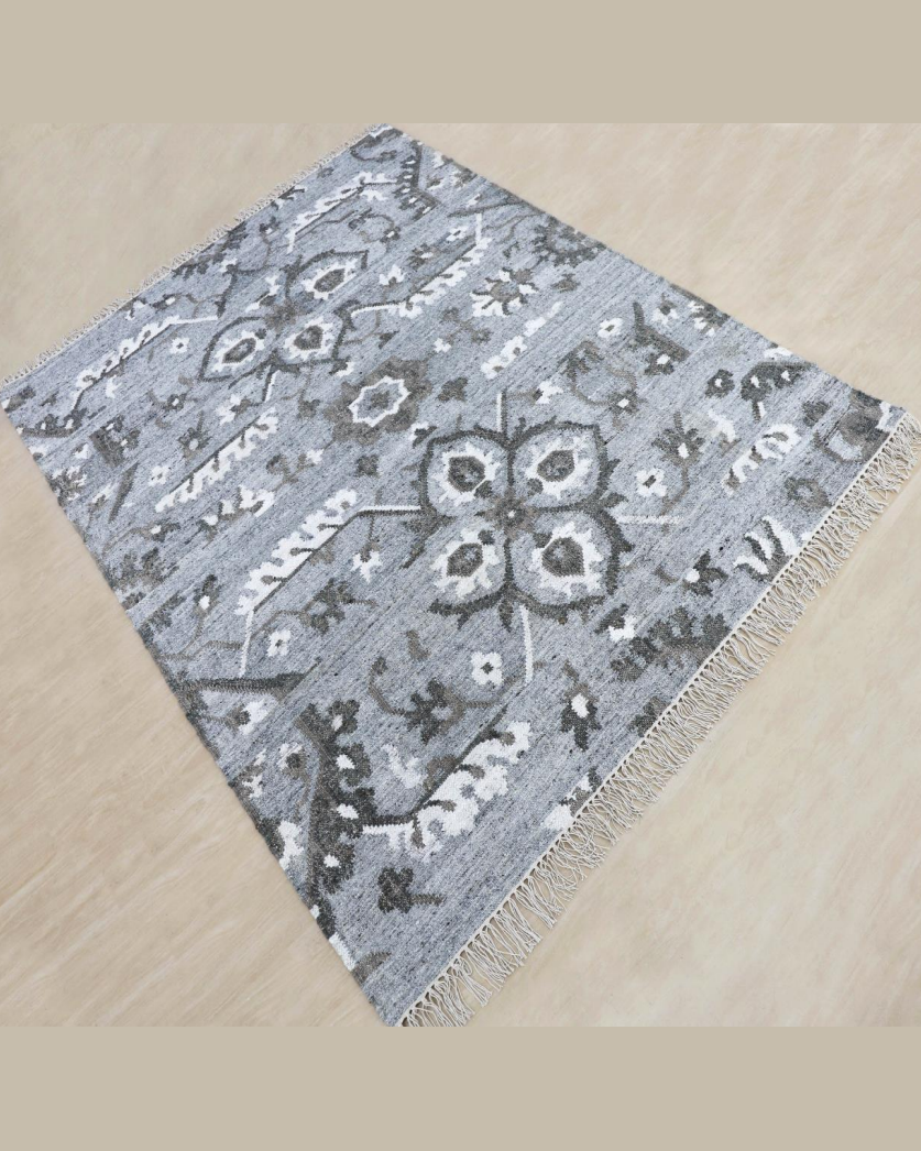 SILVER OLIVE WOOL RUG
